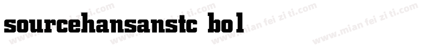 sourcehansanstc bold字体转换